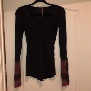 Free People thermal with sleeve detailing